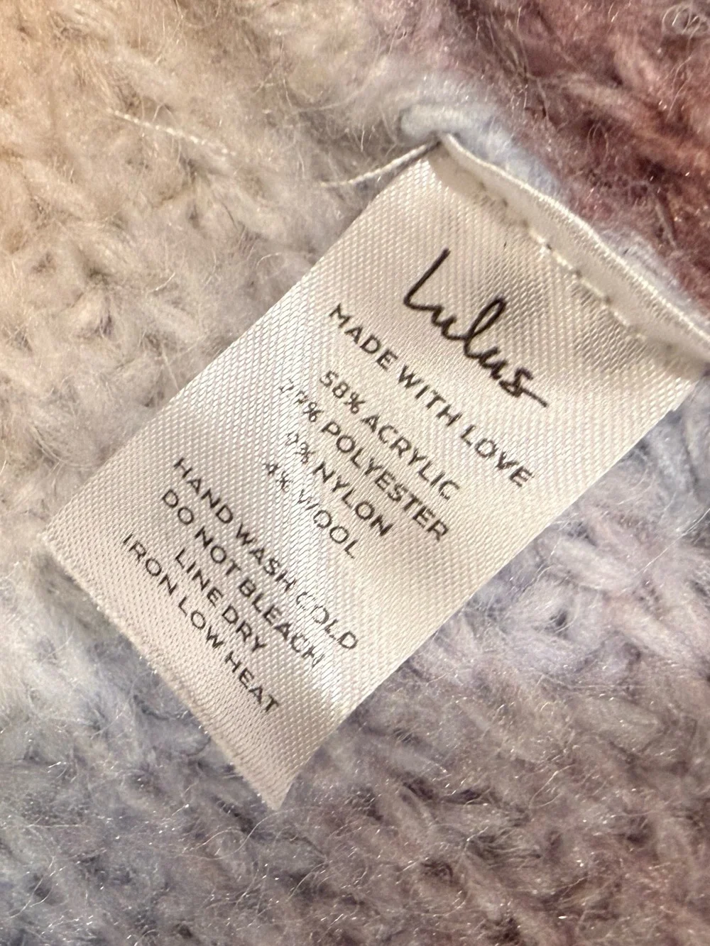LULU’S  Sincerely Snuggly Purple Multi Striped Knit Shorts